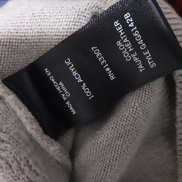 Geoffrey Beene sweater knit vest pullover men beige v-neck XL Y2K.Grandpa soft - Picture 5 of 6